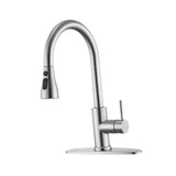 Maxbell Kitchen Faucet with Pull Down Spray Waterfall Kitchen Sink Faucet for Camping 3 gears wash base silvery