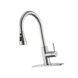 Maxbell Kitchen Faucet with Pull Down Spray Waterfall Kitchen Sink Faucet for Camping 3 gears wash base silvery