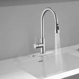 Maxbell Kitchen Faucet with Pull Down Spray Waterfall Kitchen Sink Faucet for Camping 3 gears wash base silvery