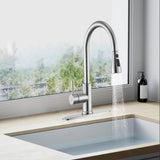 Maxbell Kitchen Faucet with Pull Down Spray Waterfall Kitchen Sink Faucet for Camping 3 gears wash base silvery