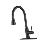 Maxbell Kitchen Faucet with Pull Down Spray Waterfall Kitchen Sink Faucet for Camping 3 gears wash base black