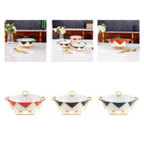 Maxbell Round Chafing Dish Large Capacity Multiuse for Dining Table Festival Wedding red