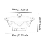 Maxbell Round Chafing Dish Large Capacity Multiuse for Dining Table Festival Wedding black