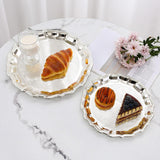 Maxbell Decorative Serving Tray Food Tray Jewelry Holder for Necklace Candle Dessert 25cm