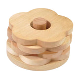 Maxbell Flower Shape Wooden Coasters Housewarming Gifts with Holder for Tea Bar Beech