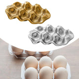 Maxbell Ceramic Egg Holder Practical Egg Tray for Pantry Shelves Drawer Refrigerator gold