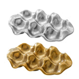 Maxbell Ceramic Egg Holder Practical Egg Tray for Pantry Shelves Drawer Refrigerator gold