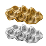 Maxbell Ceramic Egg Holder Practical Egg Tray for Pantry Shelves Drawer Refrigerator gold