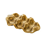 Maxbell Ceramic Egg Holder Practical Egg Tray for Pantry Shelves Drawer Refrigerator gold