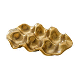 Maxbell Ceramic Egg Holder Practical Egg Tray for Pantry Shelves Drawer Refrigerator gold