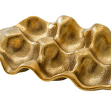 Maxbell Ceramic Egg Holder Practical Egg Tray for Pantry Shelves Drawer Refrigerator gold