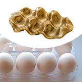 Maxbell Ceramic Egg Holder Practical Egg Tray for Pantry Shelves Drawer Refrigerator gold
