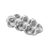 Maxbell Ceramic Egg Holder Practical Egg Tray for Pantry Shelves Drawer Refrigerator silvery