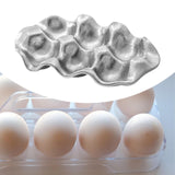 Maxbell Ceramic Egg Holder Practical Egg Tray for Pantry Shelves Drawer Refrigerator silvery