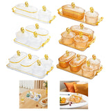 Maxbell Dried Fruit Snack Serving Plate Appetizer Plate for Kitchen Room Home clear S