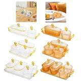 Maxbell Dried Fruit Snack Serving Plate Appetizer Plate for Kitchen Room Home clear S