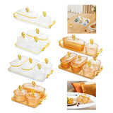 Maxbell Dried Fruit Snack Serving Plate Appetizer Plate for Kitchen Room Home clear S