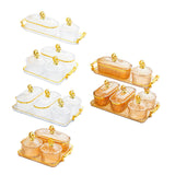 Maxbell Dried Fruit Snack Serving Plate Appetizer Plate for Kitchen Room Home clear S