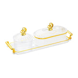 Maxbell Dried Fruit Snack Serving Plate Appetizer Plate for Kitchen Room Home clear S