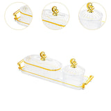 Maxbell Dried Fruit Snack Serving Plate Appetizer Plate for Kitchen Room Home clear S