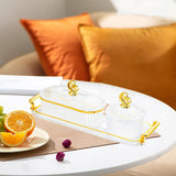 Maxbell Dried Fruit Snack Serving Plate Appetizer Plate for Kitchen Room Home clear S