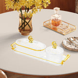 Maxbell Dried Fruit Snack Serving Plate Appetizer Plate for Kitchen Room Home clear S