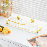 Maxbell Dried Fruit Snack Serving Plate Appetizer Plate for Kitchen Room Home clear S