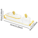 Maxbell Dried Fruit Snack Serving Plate Appetizer Plate for Kitchen Room Home clear S