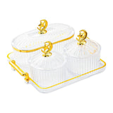 Maxbell Dried Fruit Snack Serving Plate Appetizer Plate for Kitchen Room Home clear M