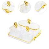 Maxbell Dried Fruit Snack Serving Plate Appetizer Plate for Kitchen Room Home clear M