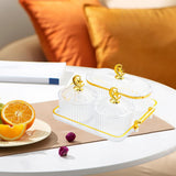 Maxbell Dried Fruit Snack Serving Plate Appetizer Plate for Kitchen Room Home clear M