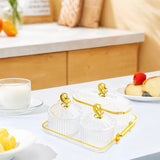 Maxbell Dried Fruit Snack Serving Plate Appetizer Plate for Kitchen Room Home clear M