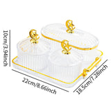 Maxbell Dried Fruit Snack Serving Plate Appetizer Plate for Kitchen Room Home clear M