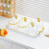 Maxbell Dried Fruit Snack Serving Plate Appetizer Plate for Kitchen Room Home clear L