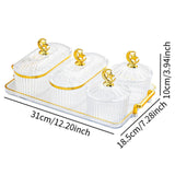 Maxbell Dried Fruit Snack Serving Plate Appetizer Plate for Kitchen Room Home clear L