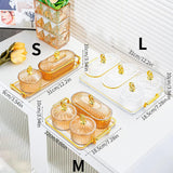 Maxbell Dried Fruit Snack Serving Plate Appetizer Plate for Kitchen Room Home clear L