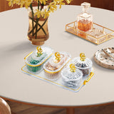 Maxbell Dried Fruit Snack Serving Plate Appetizer Plate for Kitchen Room Home clear L