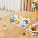 Maxbell Dried Fruit Snack Serving Plate Appetizer Plate for Kitchen Room Home clear L