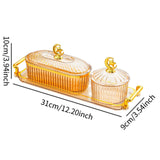 Maxbell Dried Fruit Snack Serving Plate Appetizer Plate for Kitchen Room Home amber S