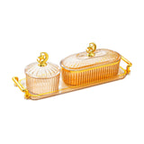 Maxbell Dried Fruit Snack Serving Plate Appetizer Plate for Kitchen Room Home amber S