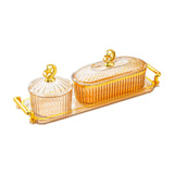 Maxbell Dried Fruit Snack Serving Plate Appetizer Plate for Kitchen Room Home amber S