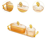 Maxbell Dried Fruit Snack Serving Plate Appetizer Plate for Kitchen Room Home amber S