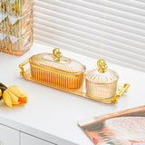 Maxbell Dried Fruit Snack Serving Plate Appetizer Plate for Kitchen Room Home amber S