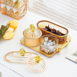 Maxbell Dried Fruit Snack Serving Plate Appetizer Plate for Kitchen Room Home amber M