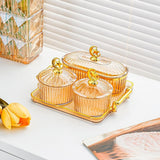 Maxbell Dried Fruit Snack Serving Plate Appetizer Plate for Kitchen Room Home amber M