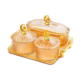 Maxbell Dried Fruit Snack Serving Plate Appetizer Plate for Kitchen Room Home amber M