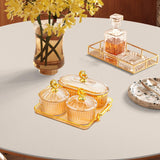 Maxbell Dried Fruit Snack Serving Plate Appetizer Plate for Kitchen Room Home amber M