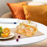 Maxbell Dried Fruit Snack Serving Plate Appetizer Plate for Kitchen Room Home amber M