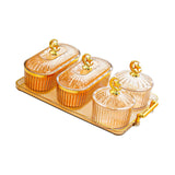 Maxbell Dried Fruit Snack Serving Plate Appetizer Plate for Kitchen Room Home amber L