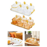 Maxbell Dried Fruit Snack Serving Plate Candy Nuts Dish with Lid for Party Appetizer cleat